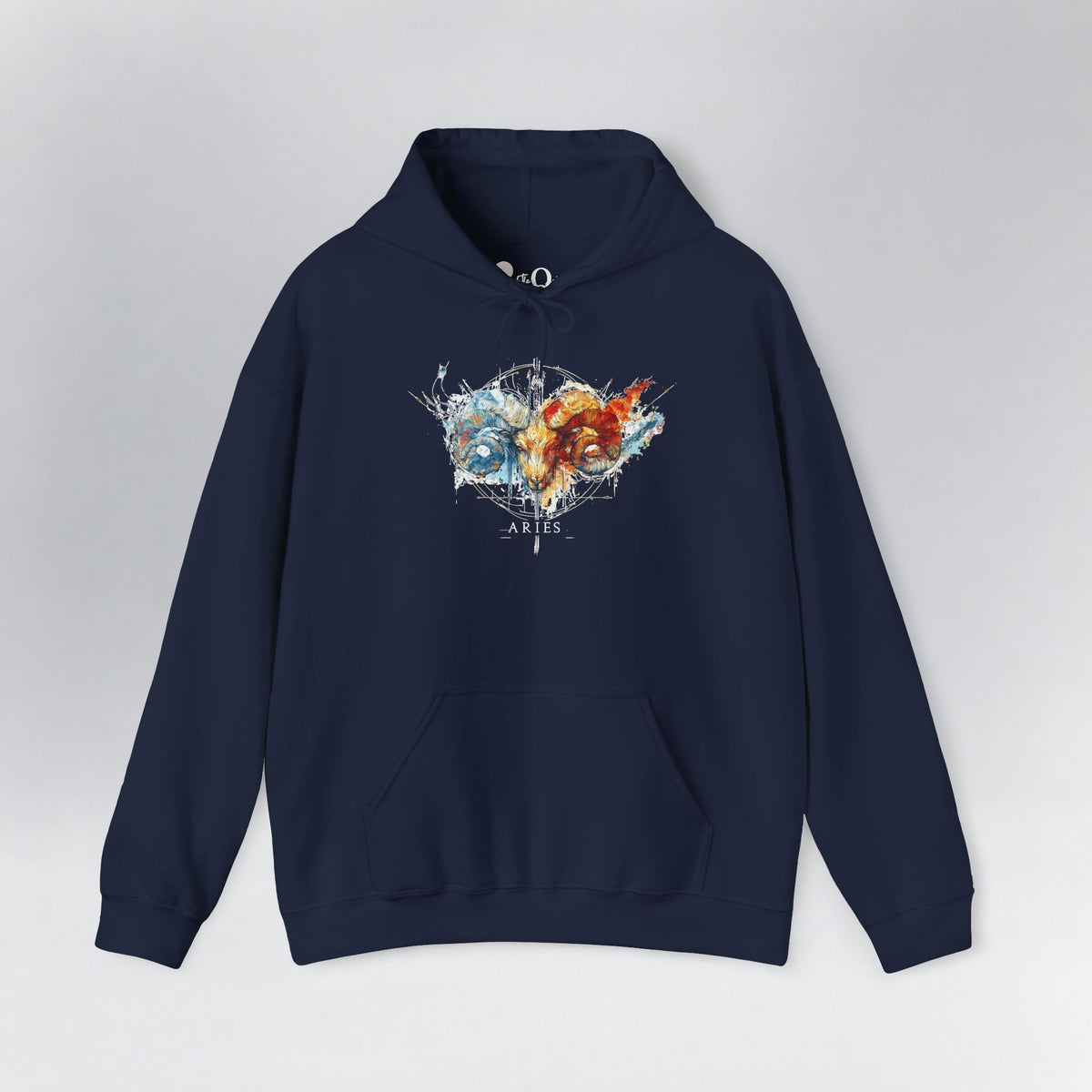 Aries Ram Zodiac Hoodie Navy Hoodie
