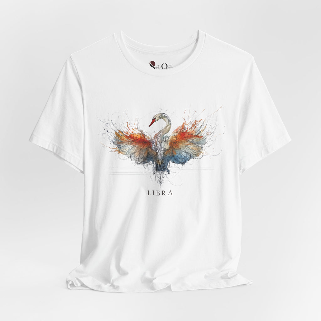 Libra Swan Zodiac T-Shirt White T-Shirt