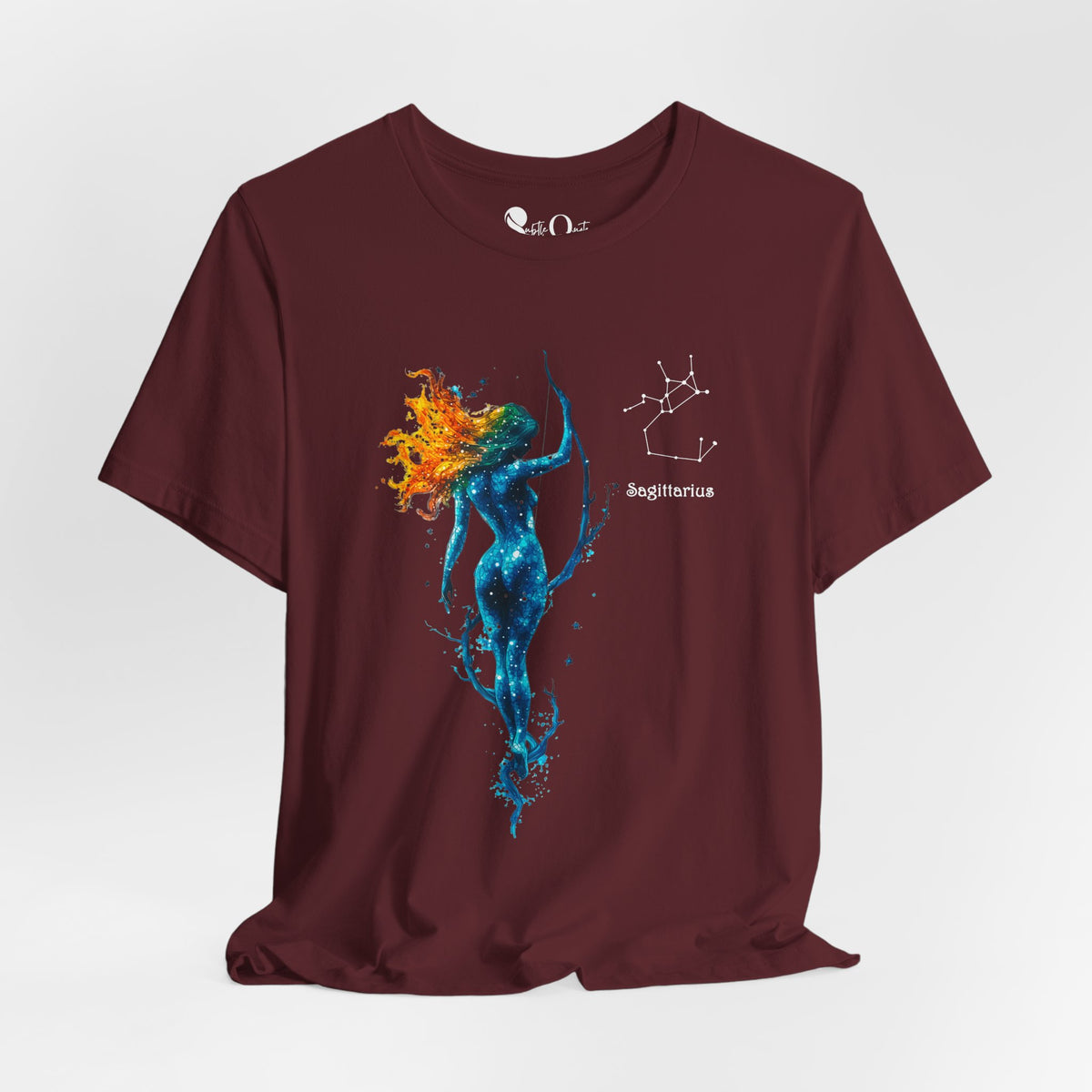 Sagittarius Zodiac T-Shirt Maroon T-Shirt
