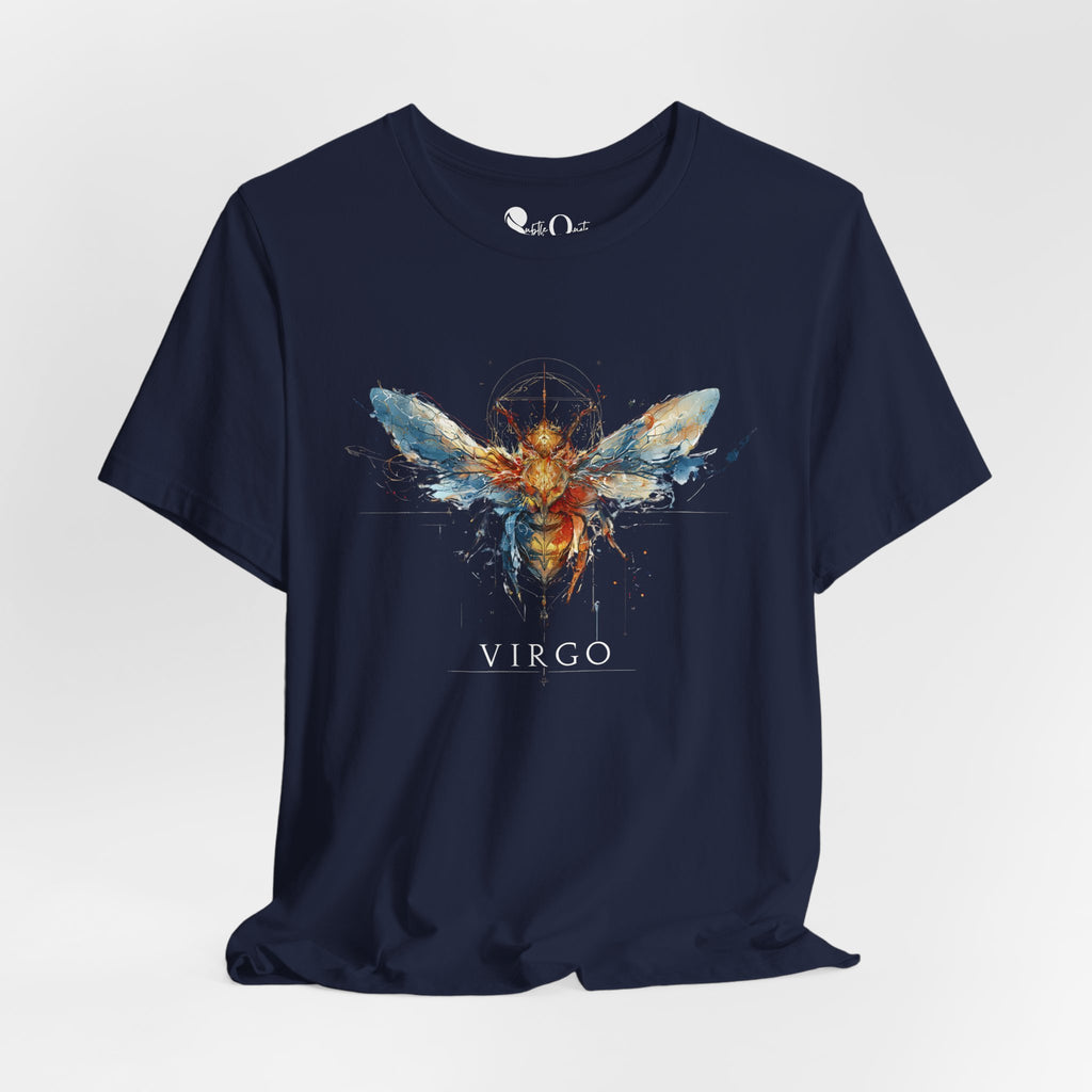 Virgo Honeybee Zodiac T-Shirt Navy T-Shirt
