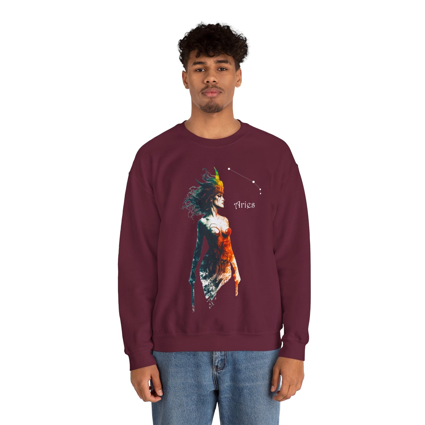 Aries Heavy Blend™ Crewneck Sweatshirt | Zodiac Line