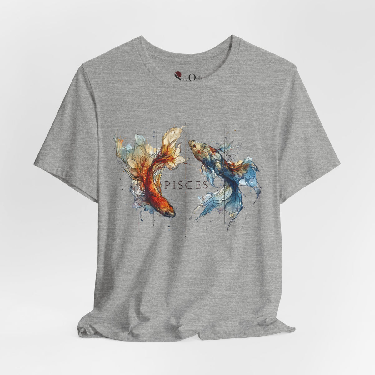 Pisces Koi Fish Zodiac T-Shirt Athletic Heather T-Shirt