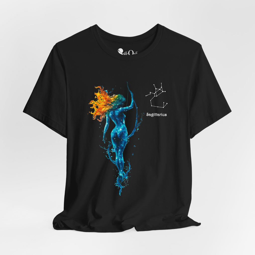 Sagittarius Zodiac T-Shirt Black T-Shirt