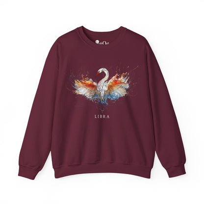 Libra Swan Heavy Blend™ Crewneck Sweatshirt | Zodiac Line