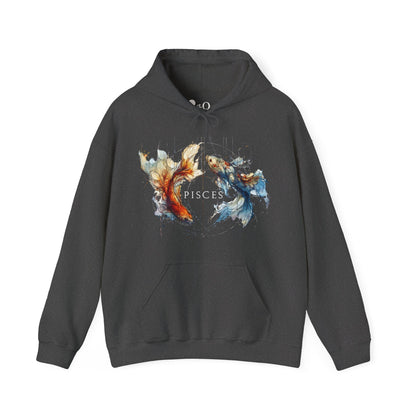 Pisces Koi Fish Heavy Blend™ Hoodie  | Zodiac Line