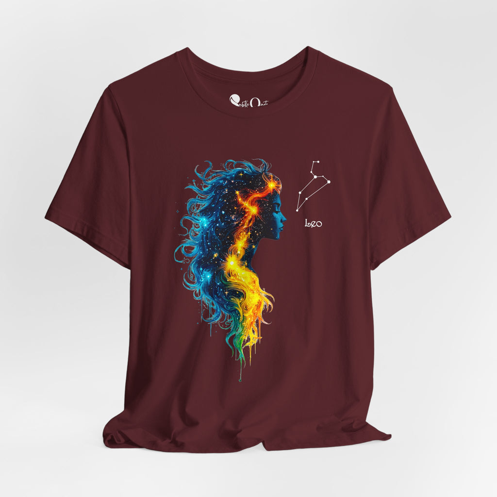 Leo Zodiac T-Shirt Maroon T-Shirt