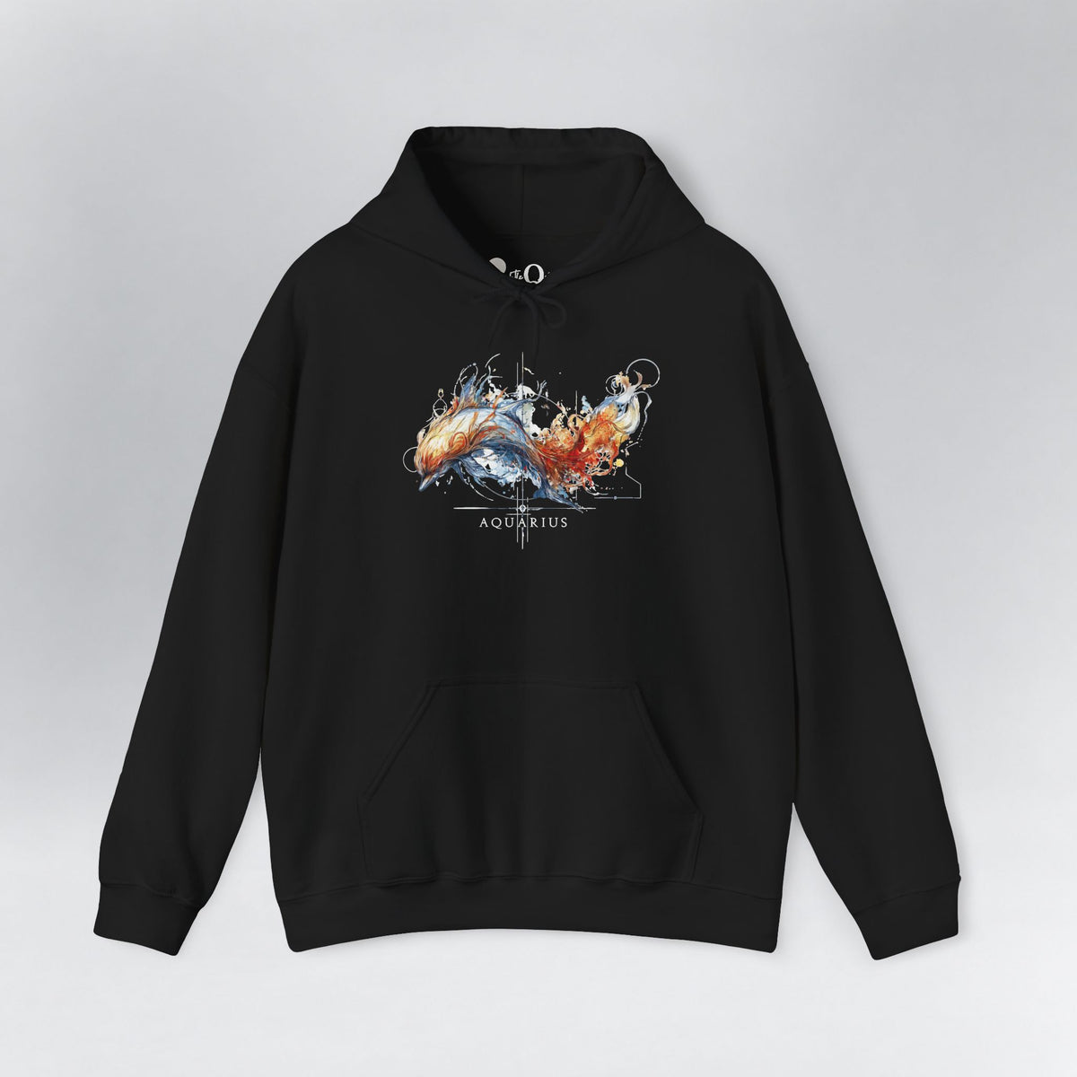 Aquarius Dolphin Zodiac Hoodie Black Hoodie