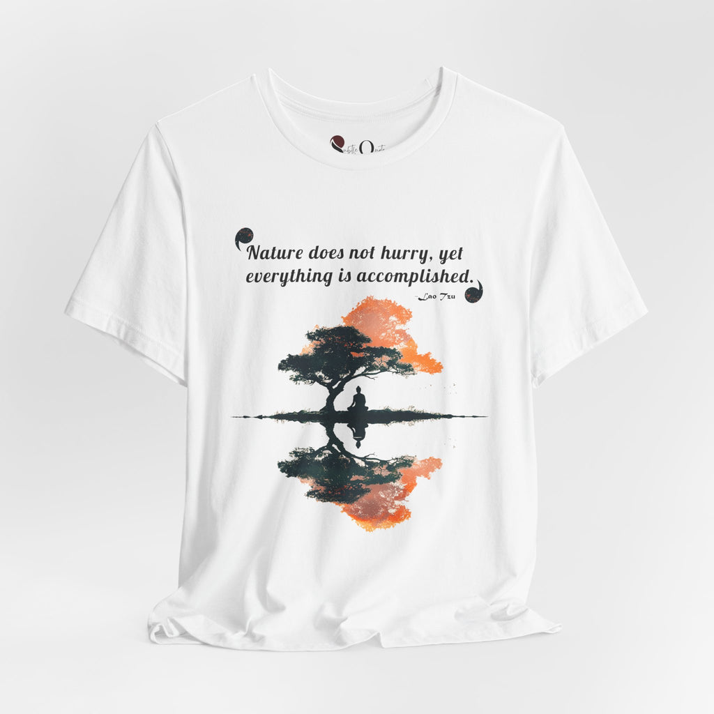 Accomplished Stillness | Lao Tzu White T-Shirt