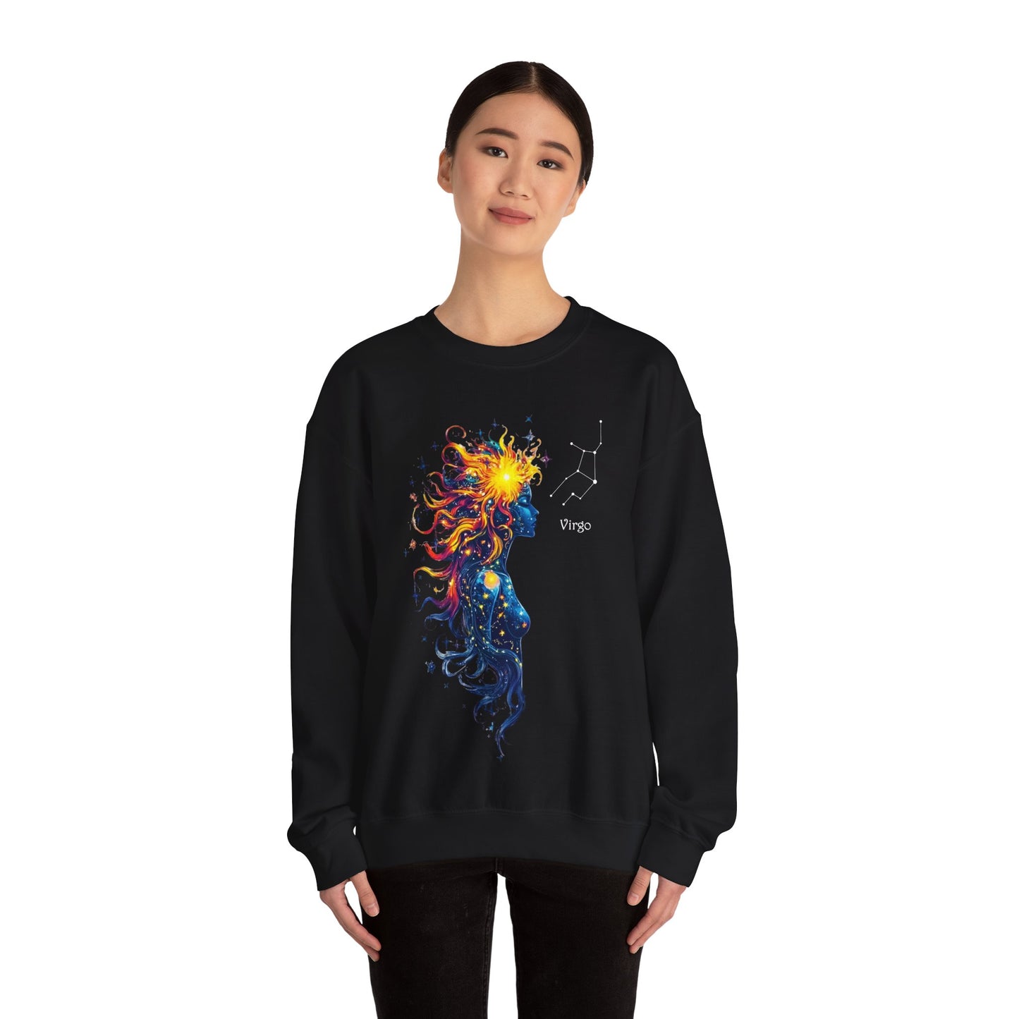 Virgo Goddess Astraea Heavy Blend™ Crewneck Sweatshirt | Zodiac Line