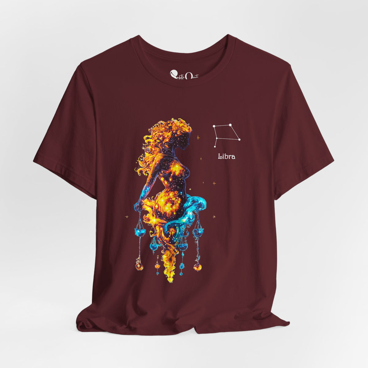 Libra Zodiac T-Shirt Maroon T-Shirt