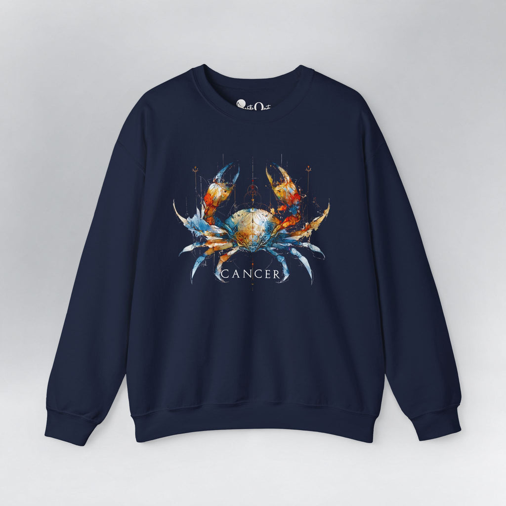 Cancer Crab Zodiac Sweatshirt Navy Sweatshirt