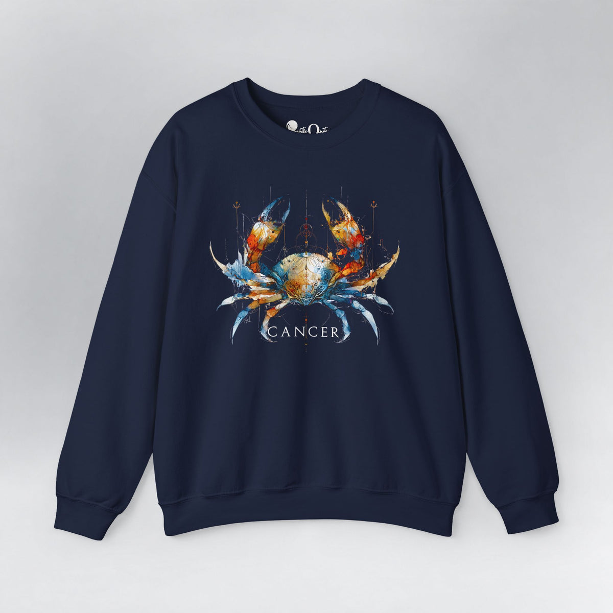 Cancer Crab Zodiac Sweatshirt Navy Sweatshirt