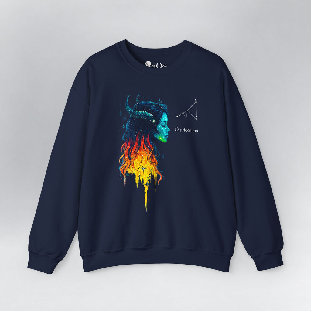 Capricorn Zodiac Sweatshirt Navy Sweatshirt
