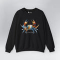 Cancer Crab Zodiac Sweatshirt Black Sweatshirt