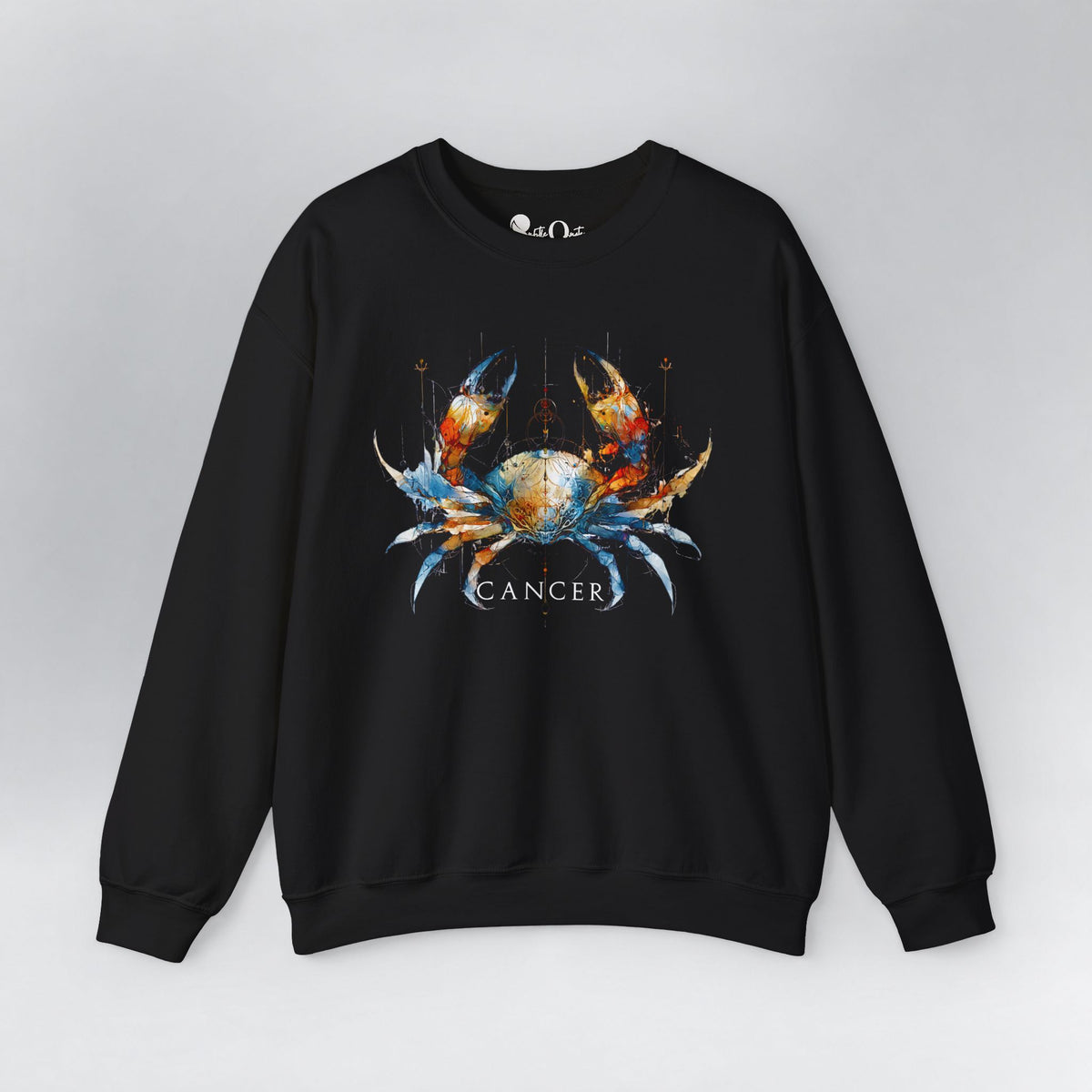 Cancer Crab Zodiac Sweatshirt Black Sweatshirt