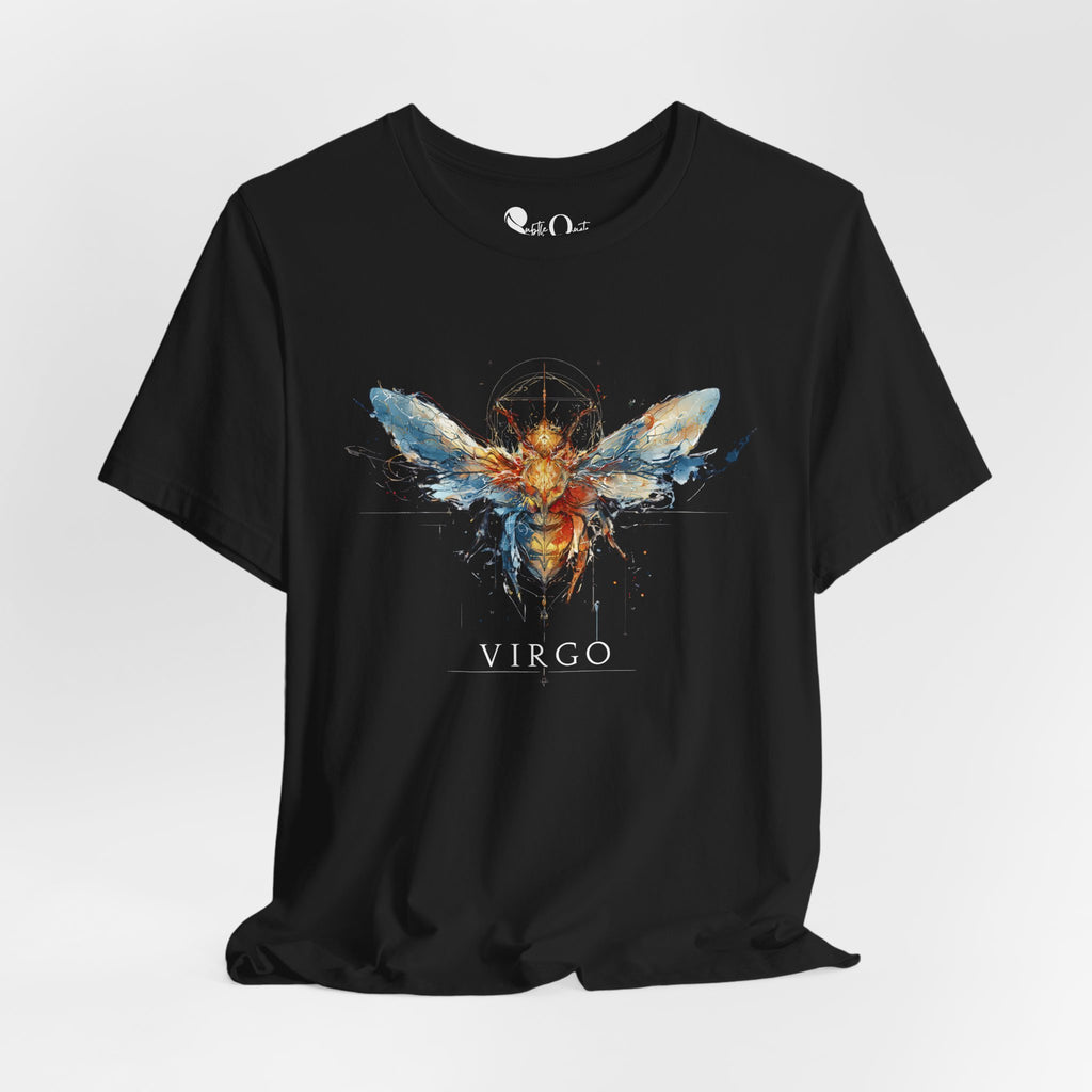Virgo Honeybee Zodiac T-Shirt Black T-Shirt