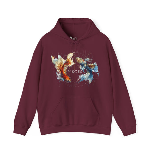Pisces Koi Fish Heavy Blend™ Hoodie  | Zodiac Line