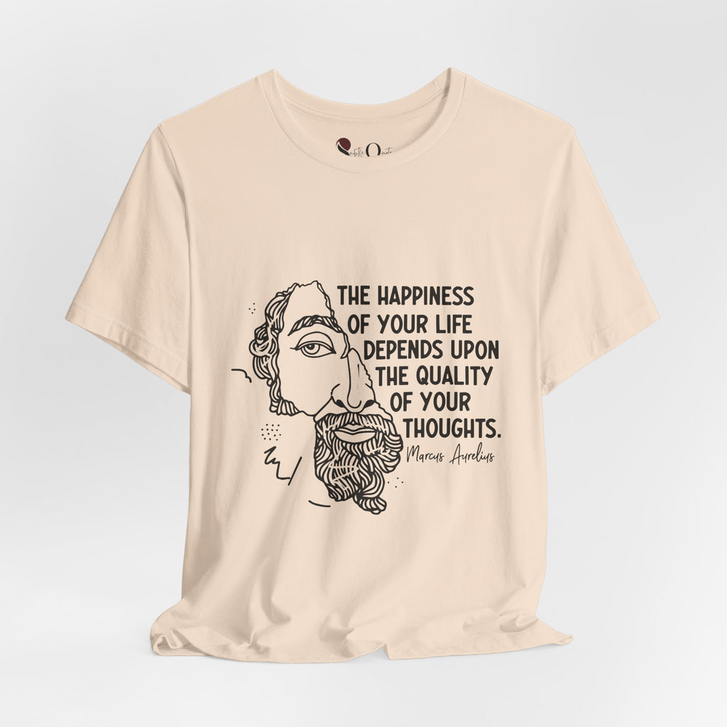 Your Thoughts | Marcus Aurelius Soft Cream T-Shirt