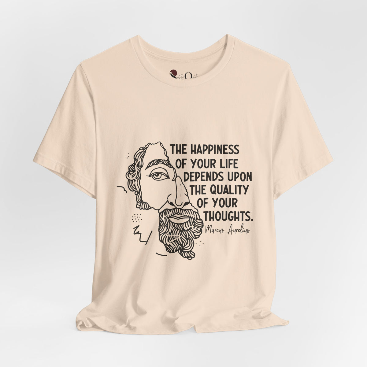 Your Thoughts | Marcus Aurelius Soft Cream T-Shirt