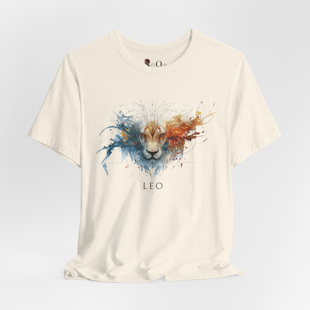 Leo Lion Zodiac T-Shirt Natural T-Shirt