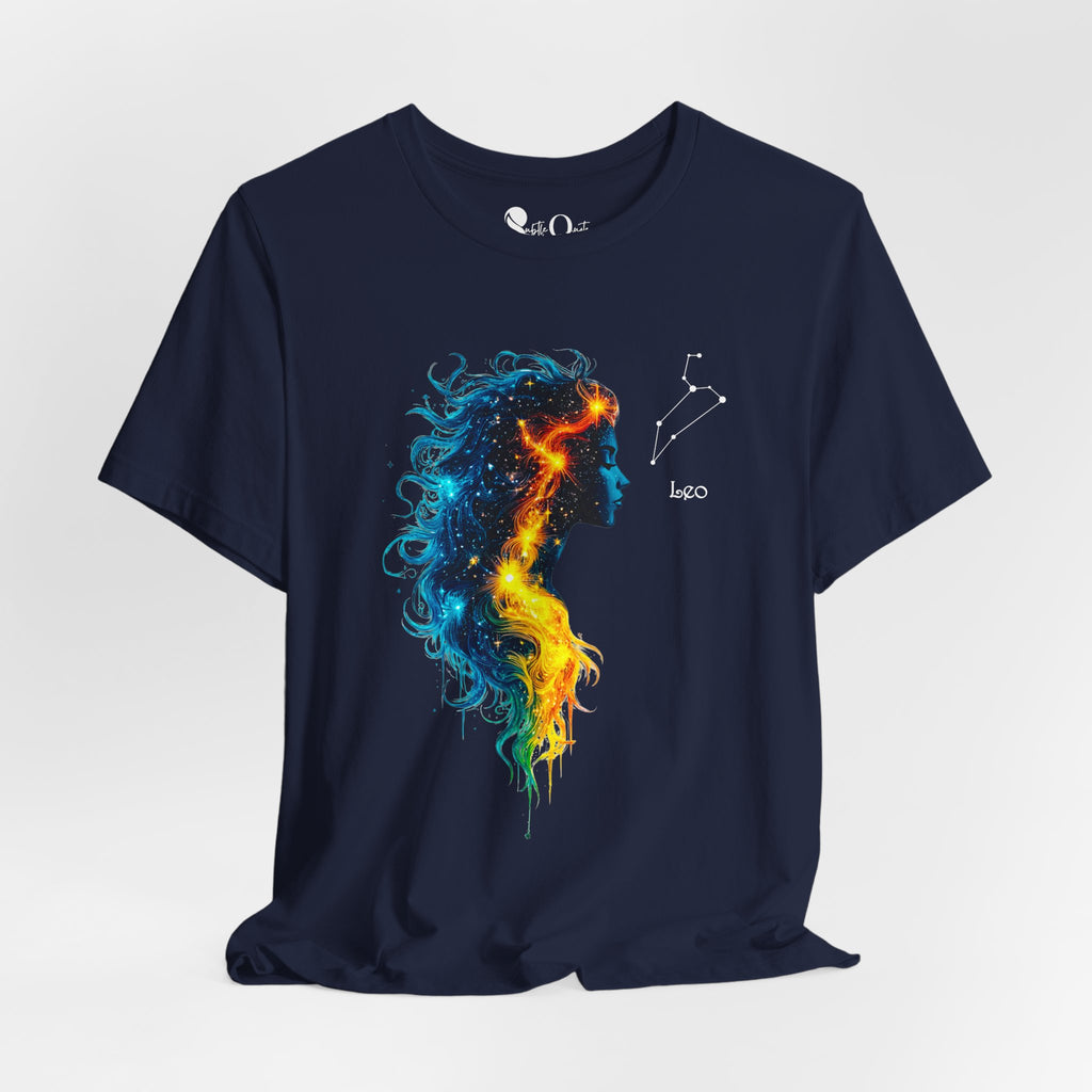 Leo Zodiac T-Shirt Navy T-Shirt