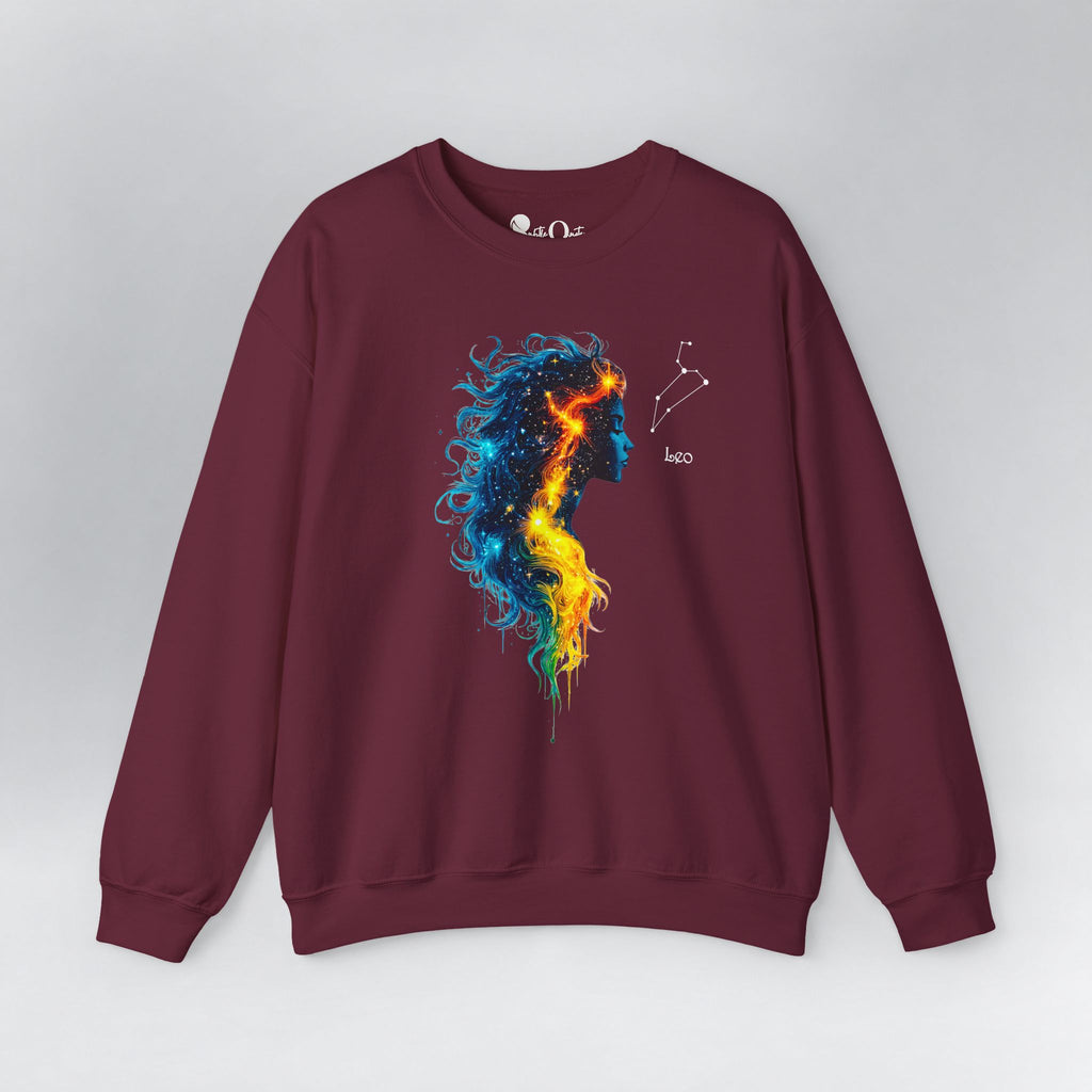 Leo I Zodiac Sweatshirt Maroon Sweatshirt