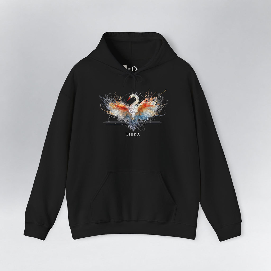 Libra Swan Zodiac Hoodie Black Hoodie