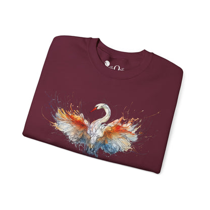 Libra Swan Heavy Blend™ Crewneck Sweatshirt | Zodiac Line