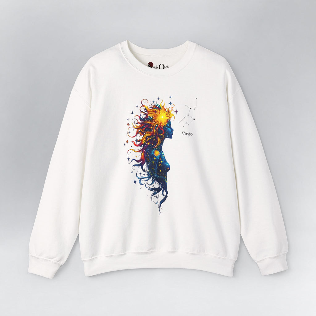 Virgo Goddess Astraea Zodiac Sweatshirt White Sweatshirt