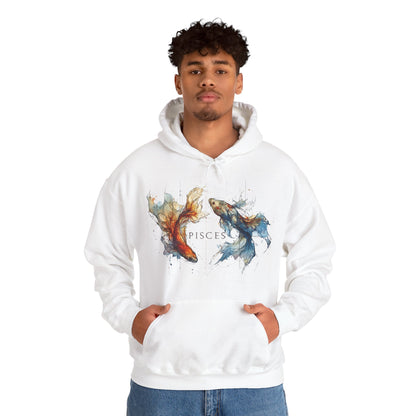 Pisces Koi Fish Heavy Blend™ Hoodie  | Zodiac Line