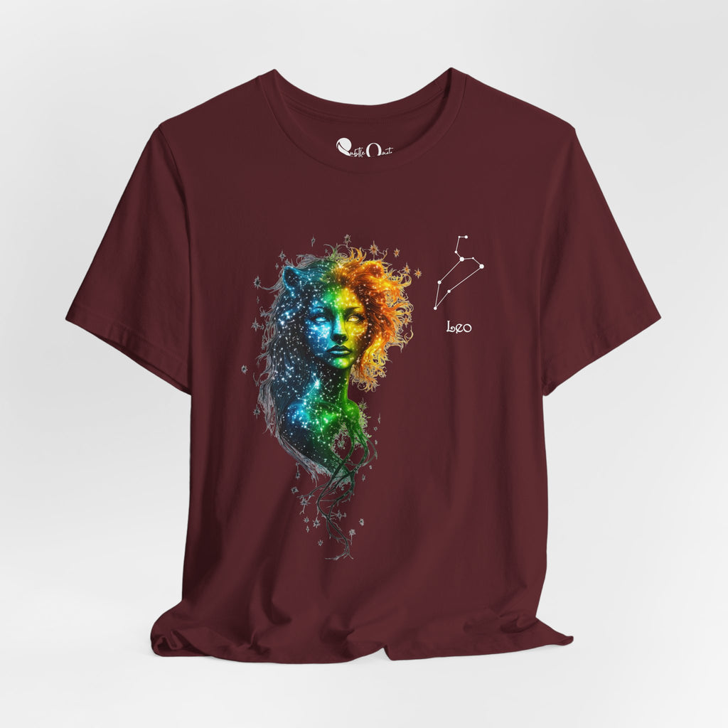 Leo I Zodiac T-Shirt Maroon T-Shirt