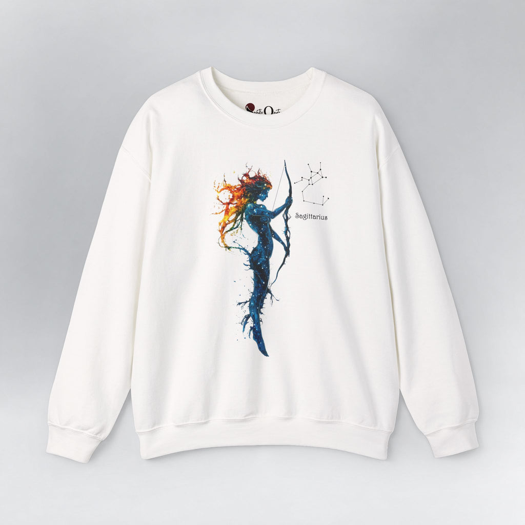 Sagittarius I Zodiac Sweatshirt White Sweatshirt