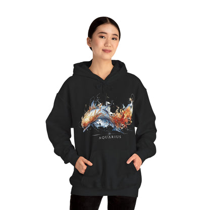 Aquarius Dolphin Heavy Blend™ Hoodie  | Zodiac Line