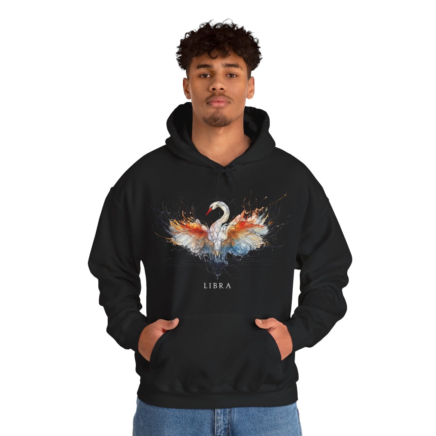 Libra Swan Heavy Blend™ Hoodie  | Zodiac Line