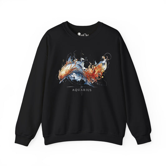 Aquarius Dolphin Heavy Blend™ Crewneck Sweatshirt | Zodiac Line