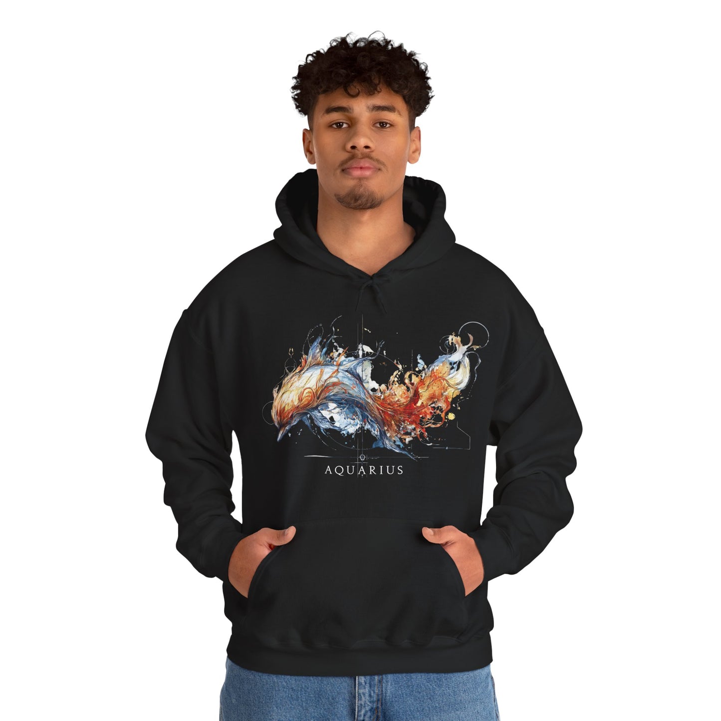 Aquarius Dolphin Heavy Blend™ Hoodie  | Zodiac Line