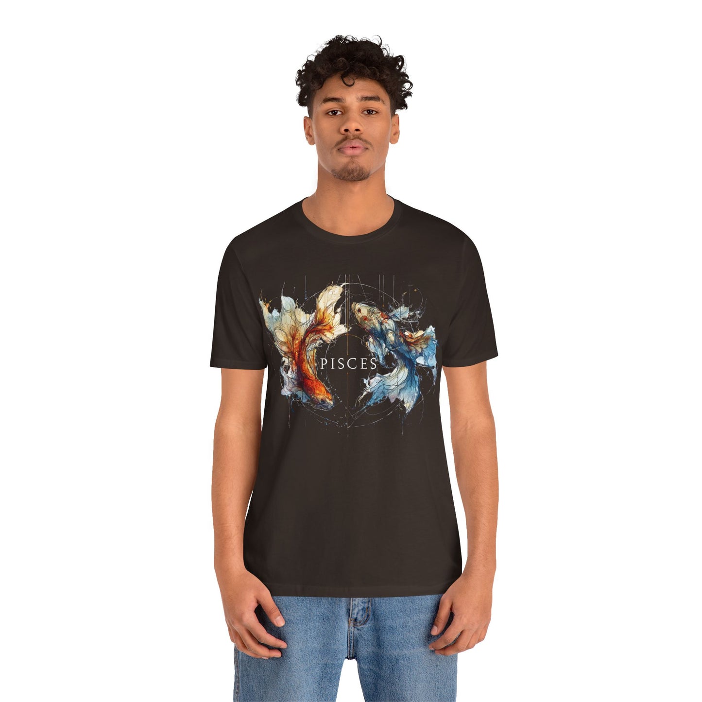 Pisces Koi Fish Dark | Zodiac Line