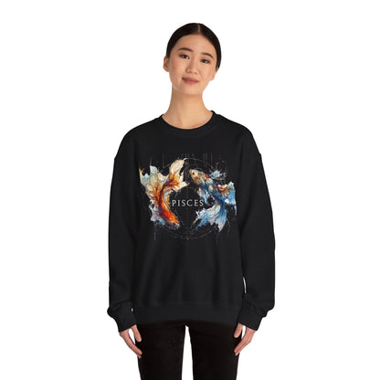 Pisces Koi Fish Heavy Blend™ Crewneck Sweatshirt | Zodiac Line