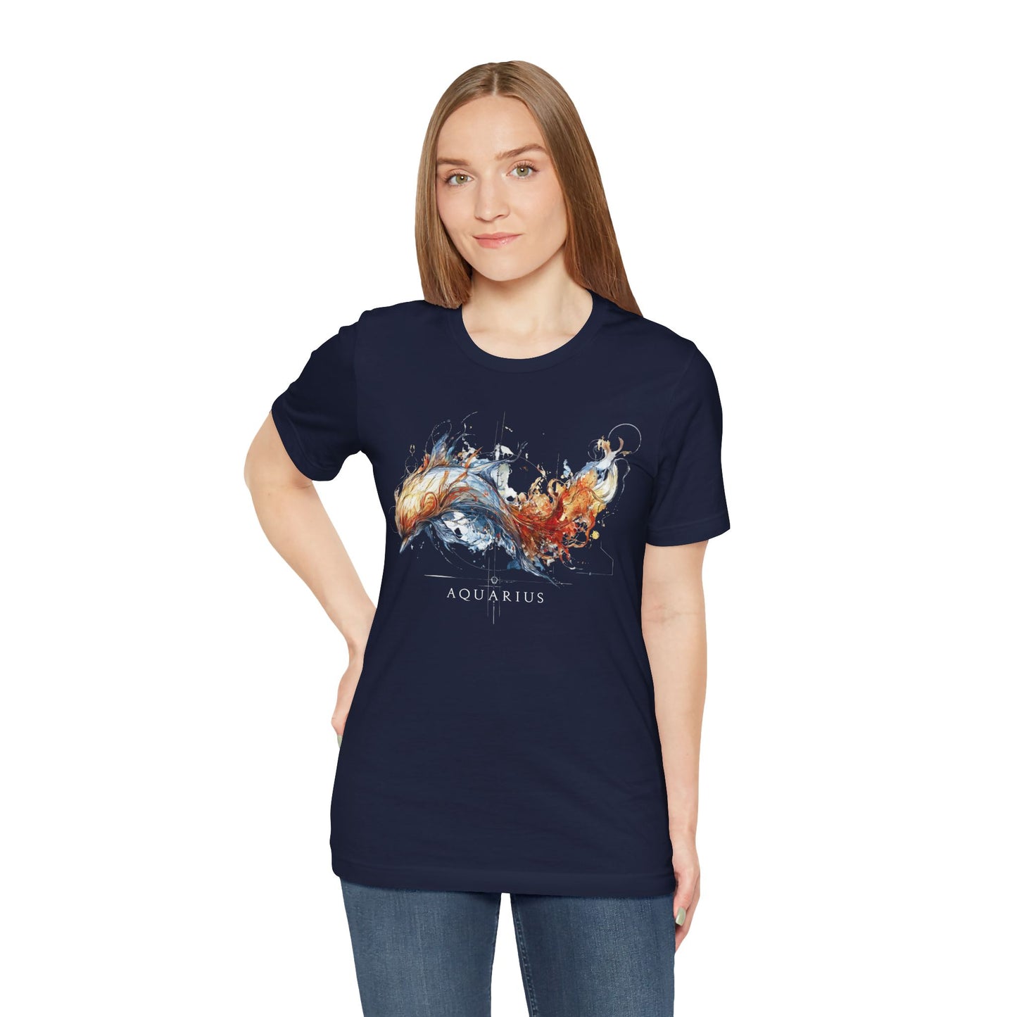 Aquarius Dolphin Dark | Zodiac Line