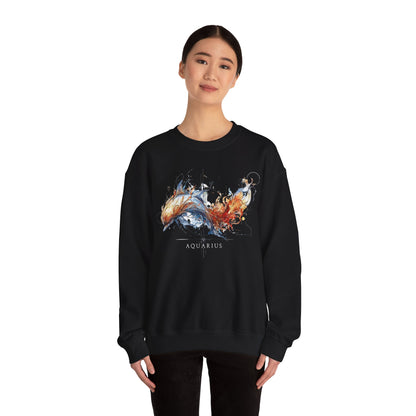 Aquarius Dolphin Heavy Blend™ Crewneck Sweatshirt | Zodiac Line