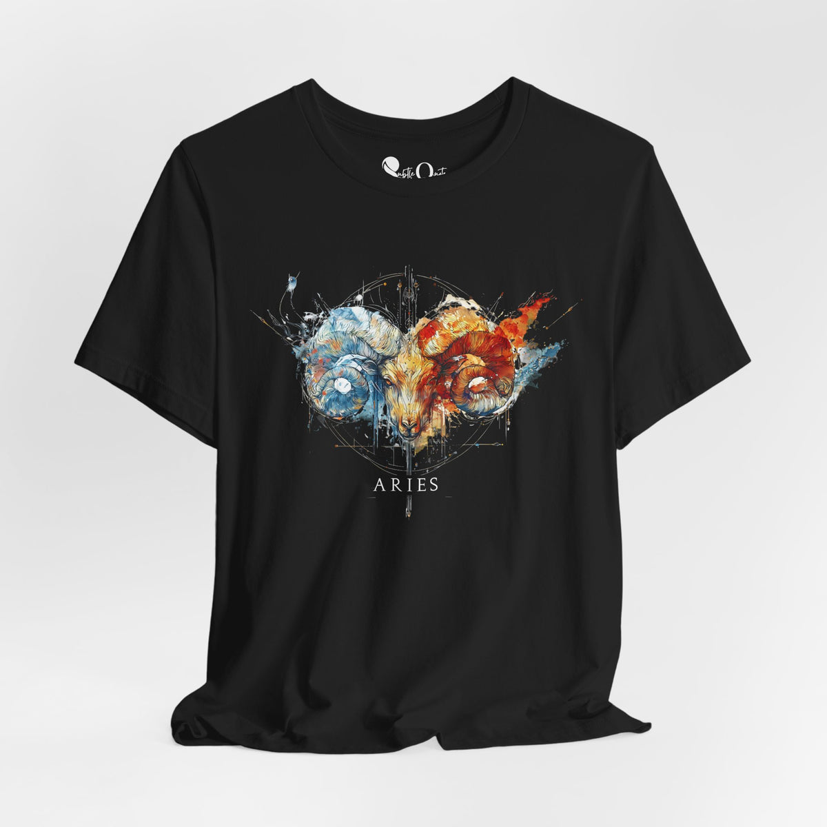 Aries Ram Zodiac T-shirt Black T-Shirt