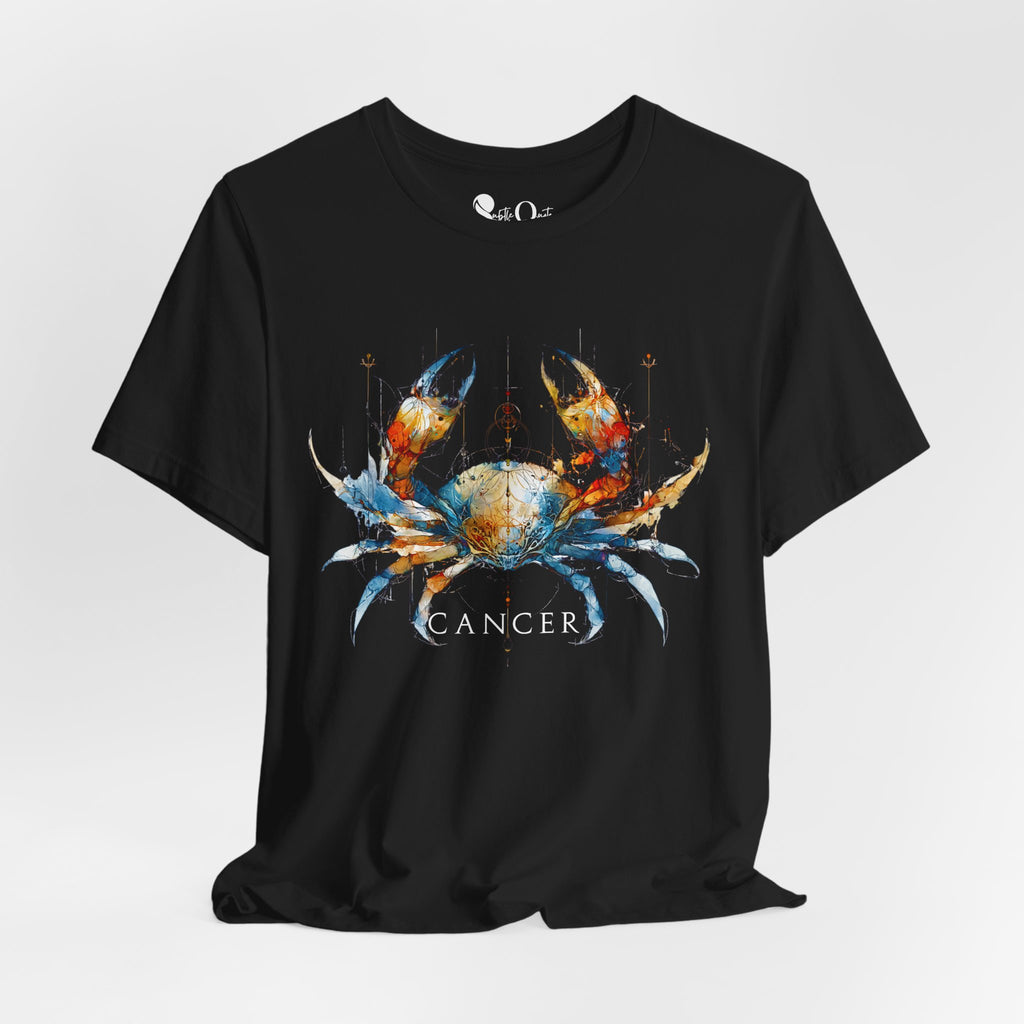 Cancer Crab Zodiac T-Shirt Black T-Shirt