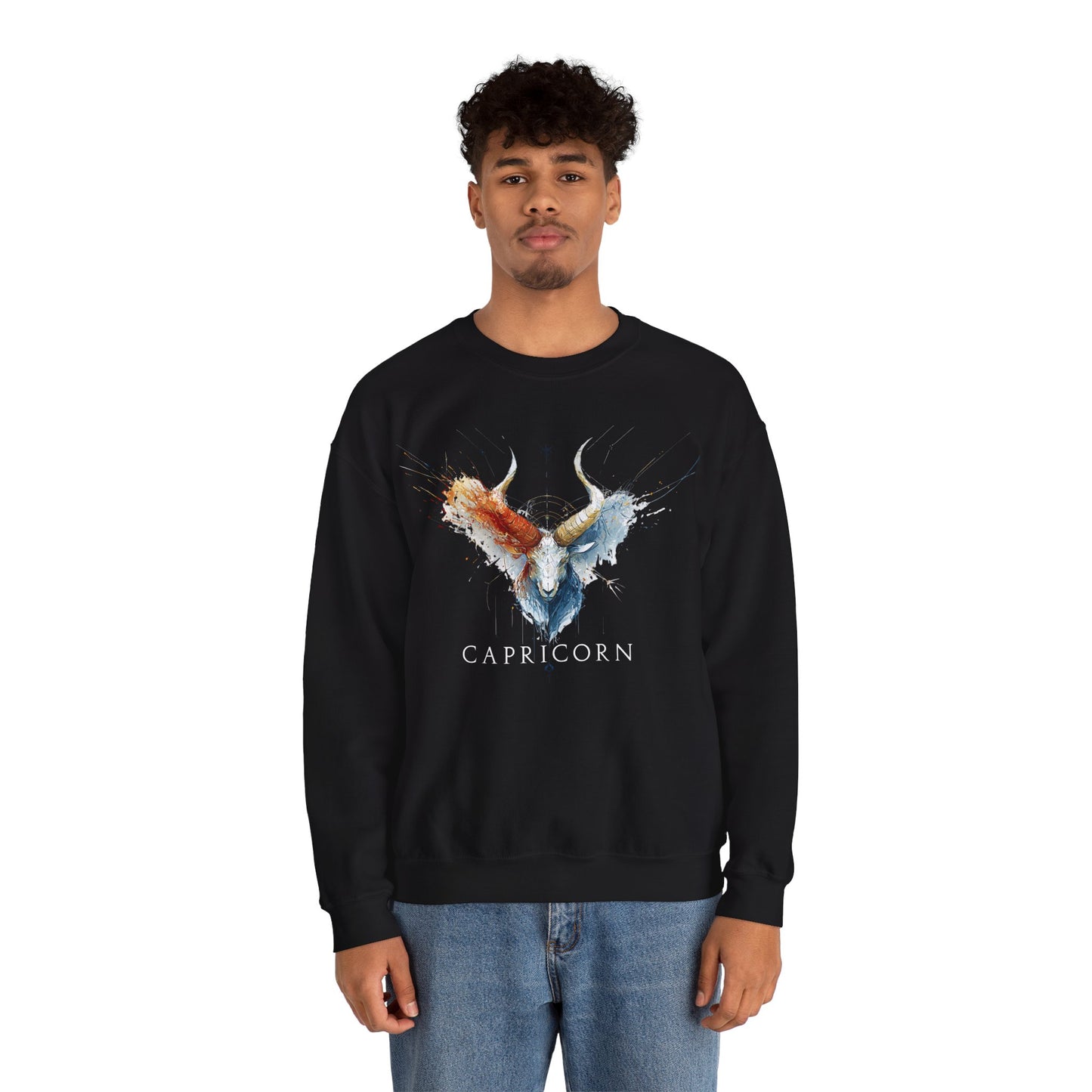 Capricorn Ibex Heavy Blend™ Crewneck Sweatshirt | Zodiac Line