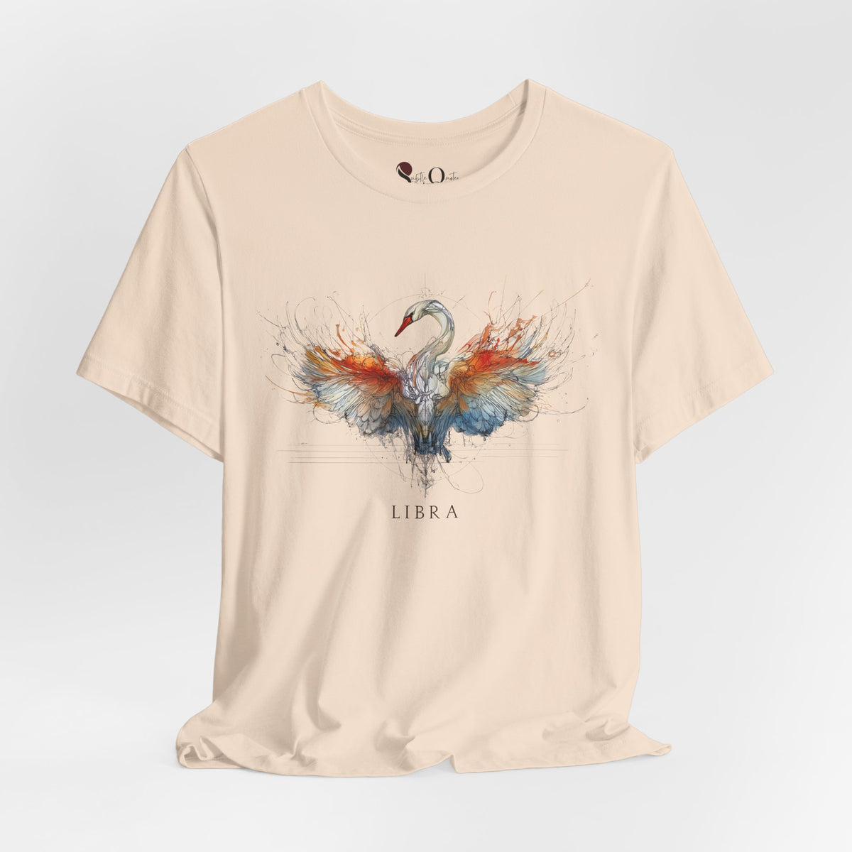 Libra Swan Zodiac T-Shirt Soft Cream T-Shirt