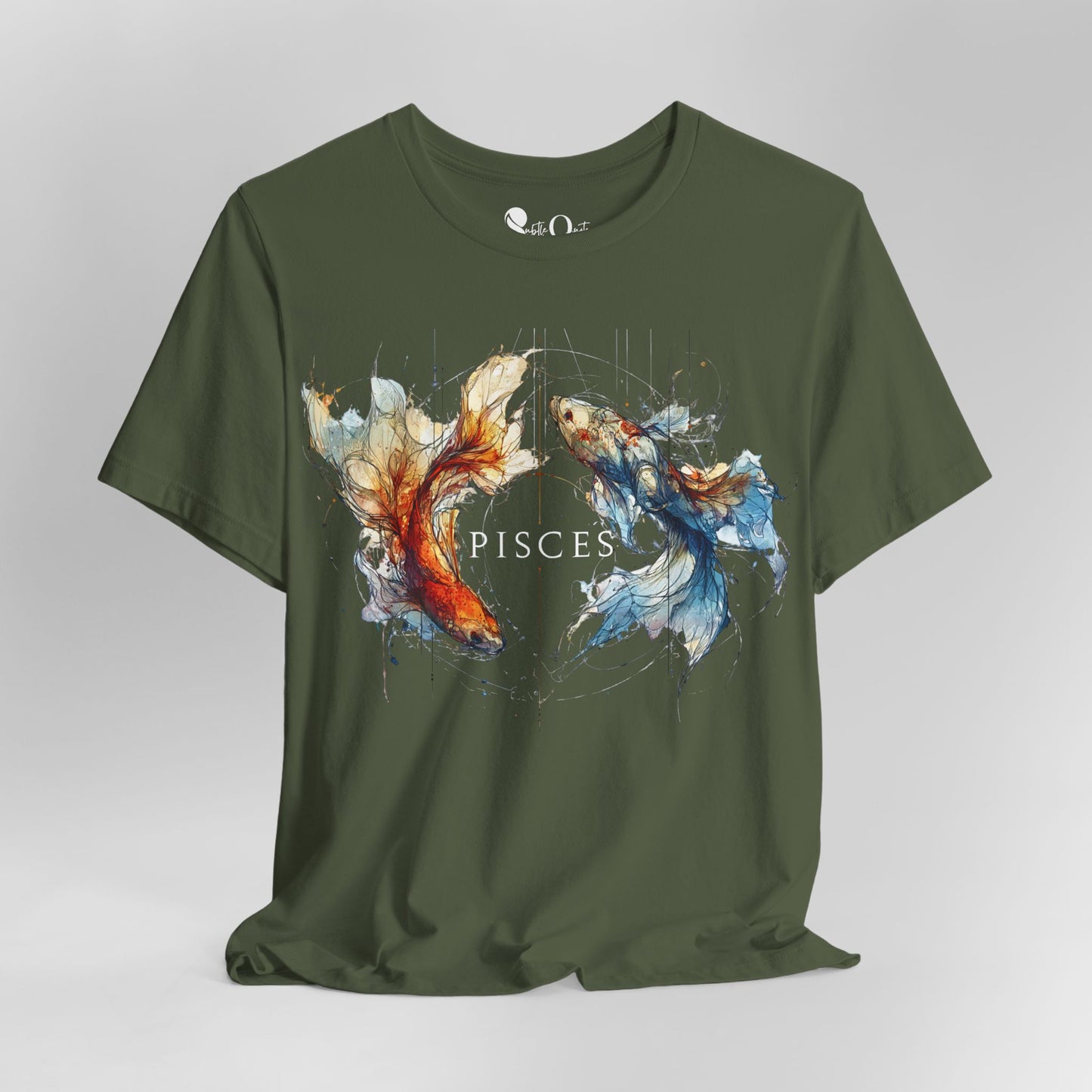 Pisces Koi Fish Dark | Zodiac Line