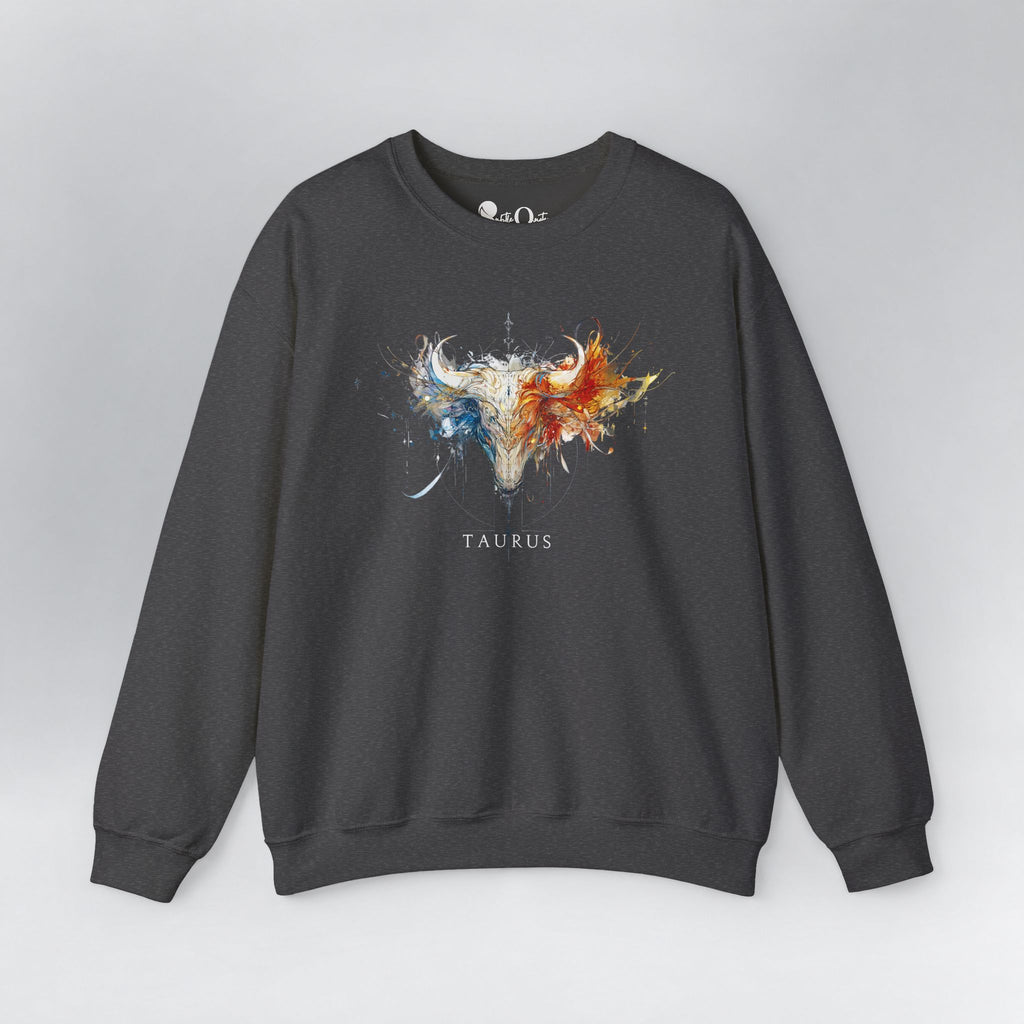 Taurus Bull Zodiac Sweatshirt Dark Heather Sweatshirt