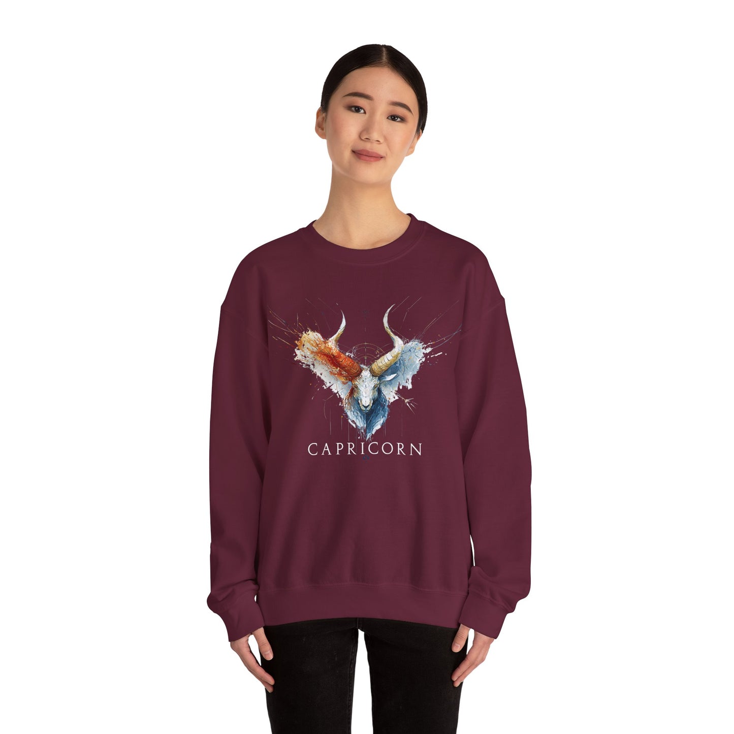 Capricorn Ibex Heavy Blend™ Crewneck Sweatshirt | Zodiac Line