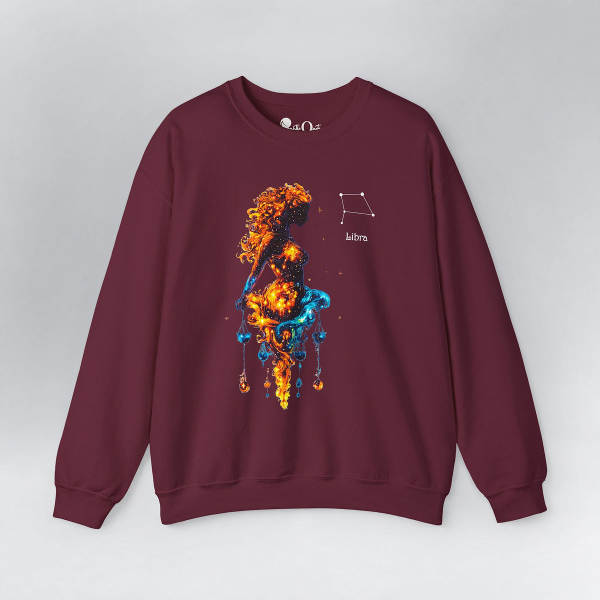 Libra Zodiac Sweatshirt Maroon Sweatshirt