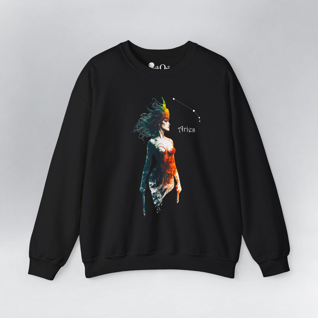 Aries Zodiac Sweatshirt Black Sweatshirt