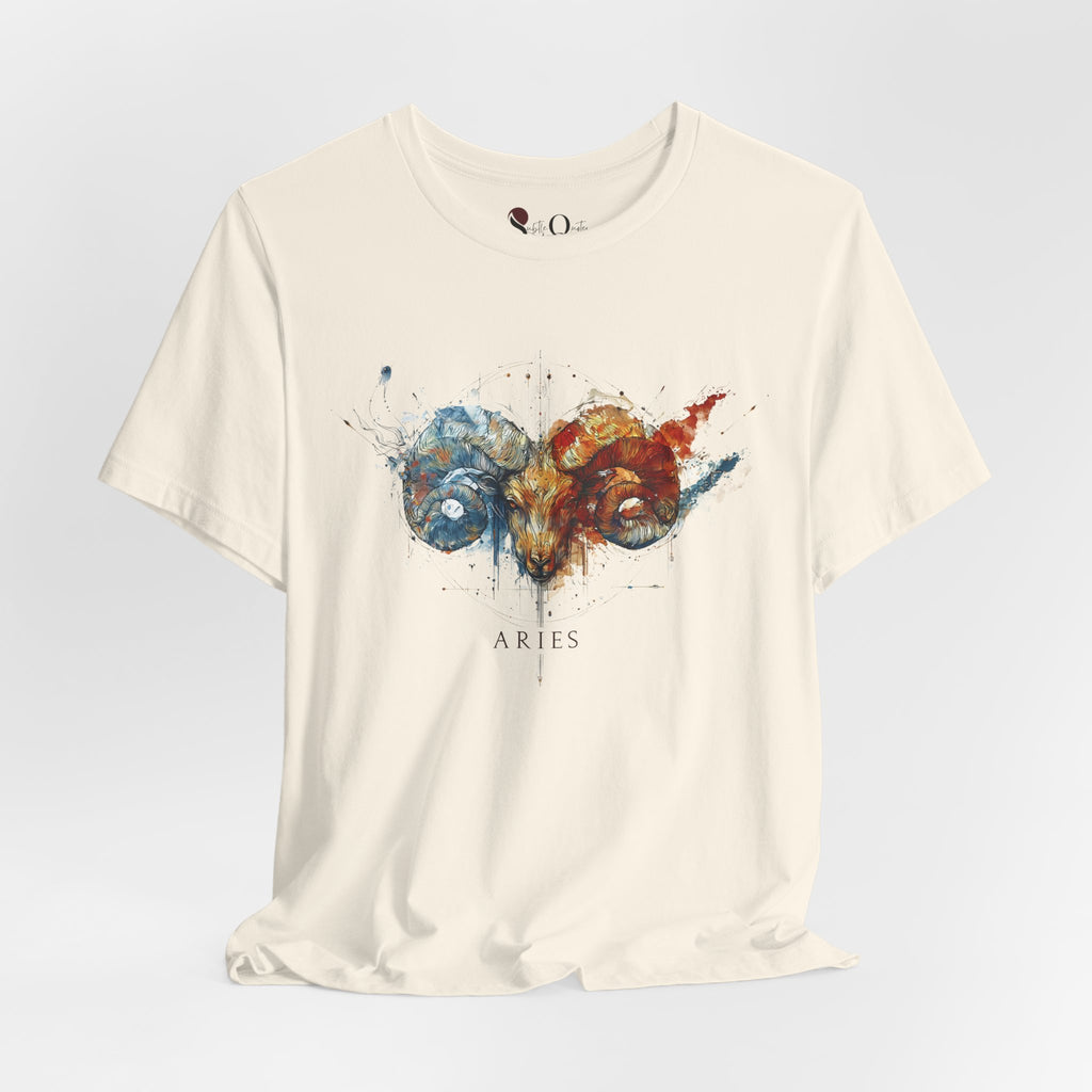 Aries Ram Zodiac T-shirt Natural T-Shirt